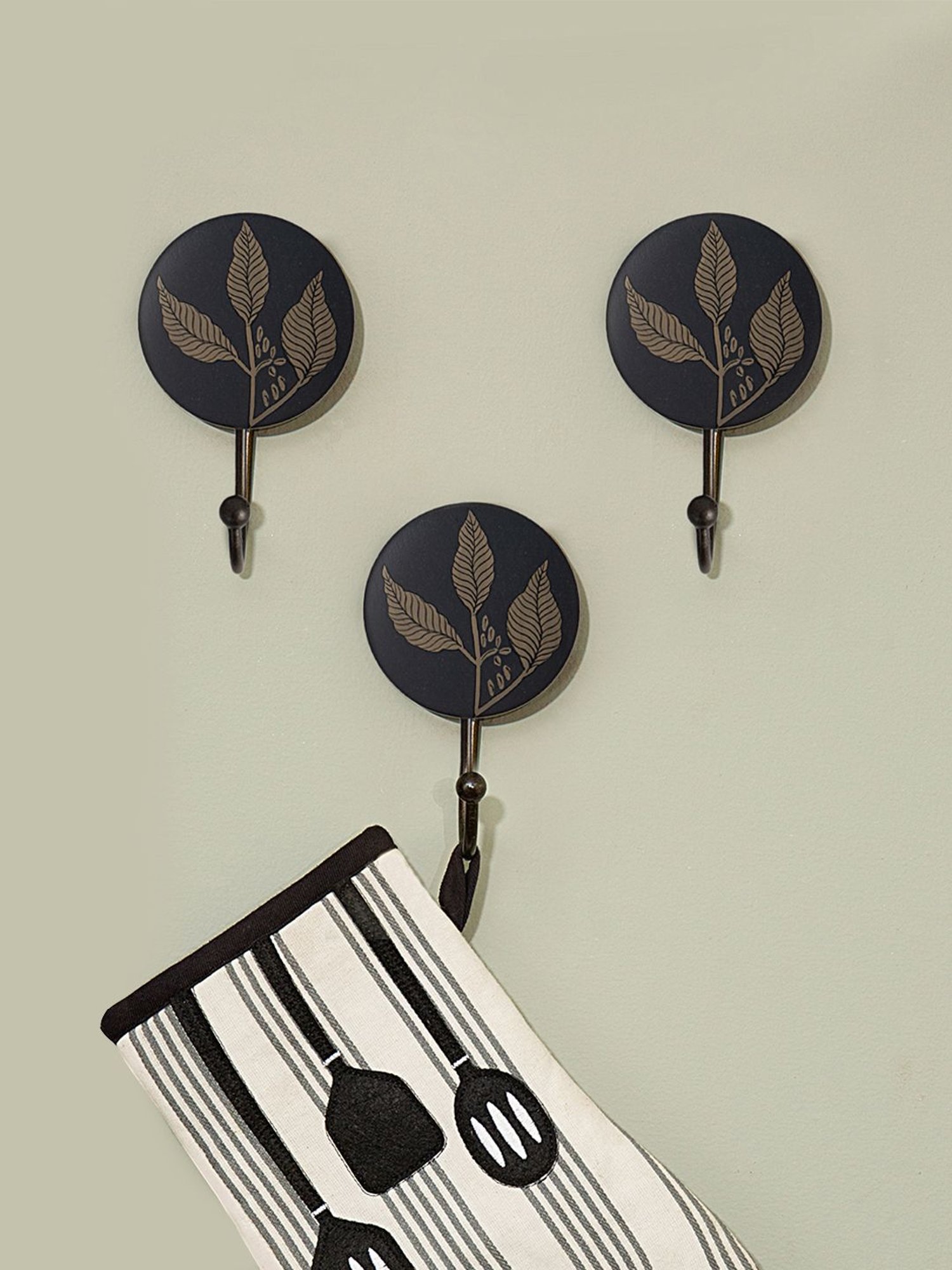Art Street Black Mdf Jharokha Jali Square Hanging Ornaments Wall Art - Set of 4