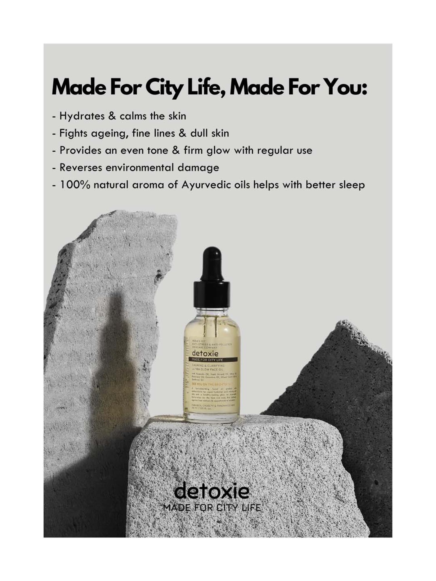 Detoxie Calming & Clarifying Ultra Glow Face Oil - 30 ml