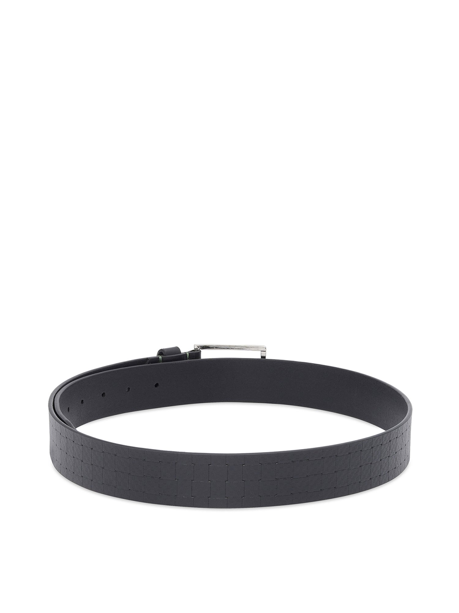 Fossil Julian Black Leather Solid Waist Belt