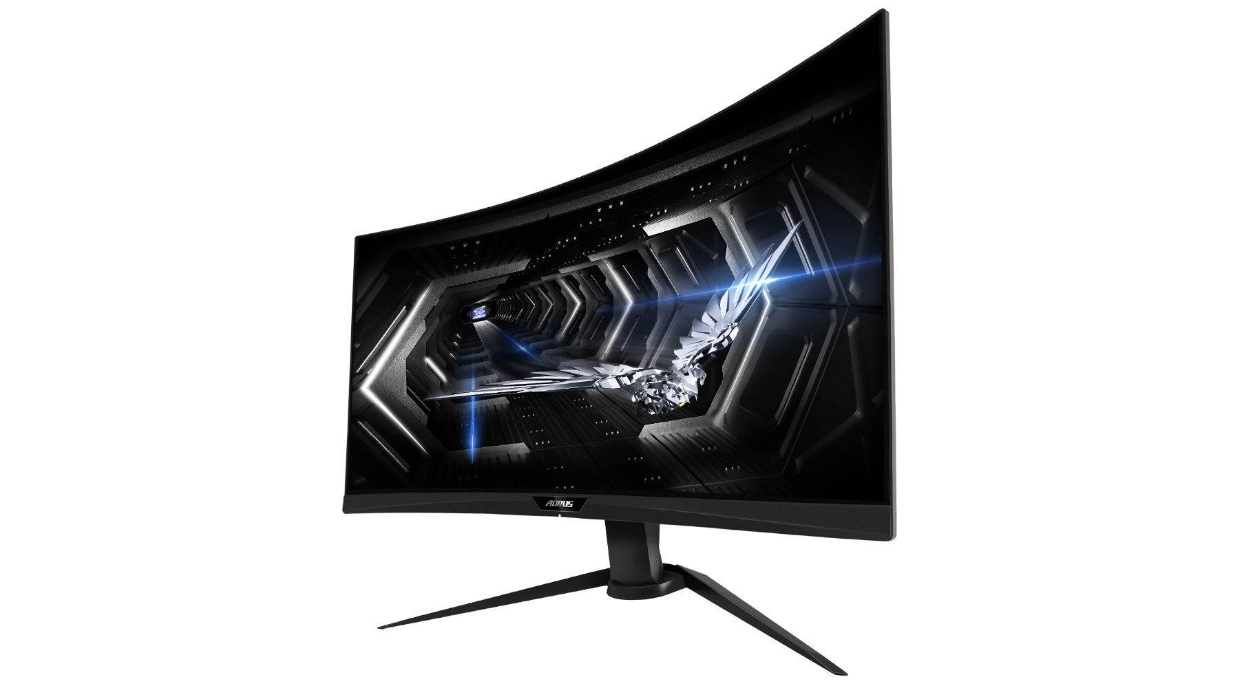 AORUS CV27Q 27" Frameless Curved 1500R Gaming Monitor, QHD 1440p, 90% DCI-P3 Color Accurate VA Panel, 1ms 165 Hz, HDR, FreeSync Premium Pro, Height/Tilt/Swivel Adjustable, VESA, Zero Bright Dot Policy