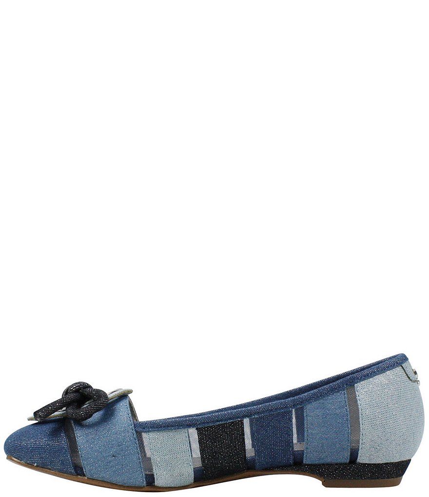 J. Renee Edie Denim Colorblock Flats