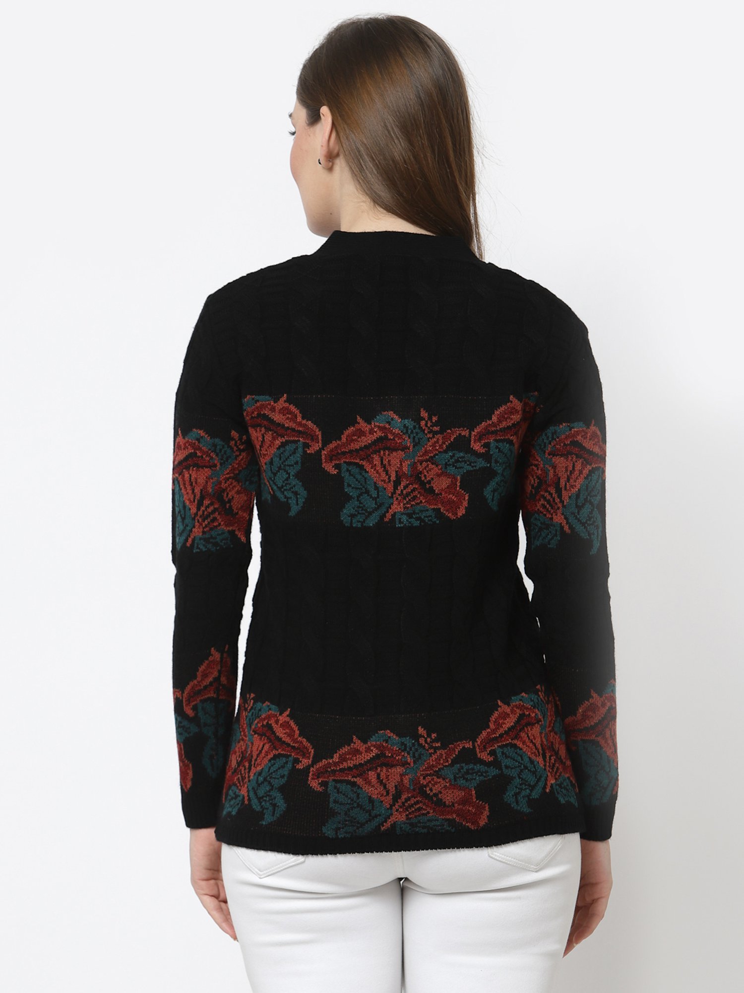 Kalt Black Floral Sweater