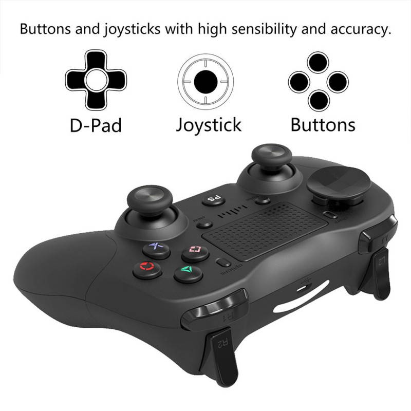Dual Vibration Six Axis Integrated Bluetooth Wireless Game Controller With Gamepad Pressure Panel For PS4 / Android / PC PS4 Controller Wireless Bluetooth Touch Panel Gamepad for PS4