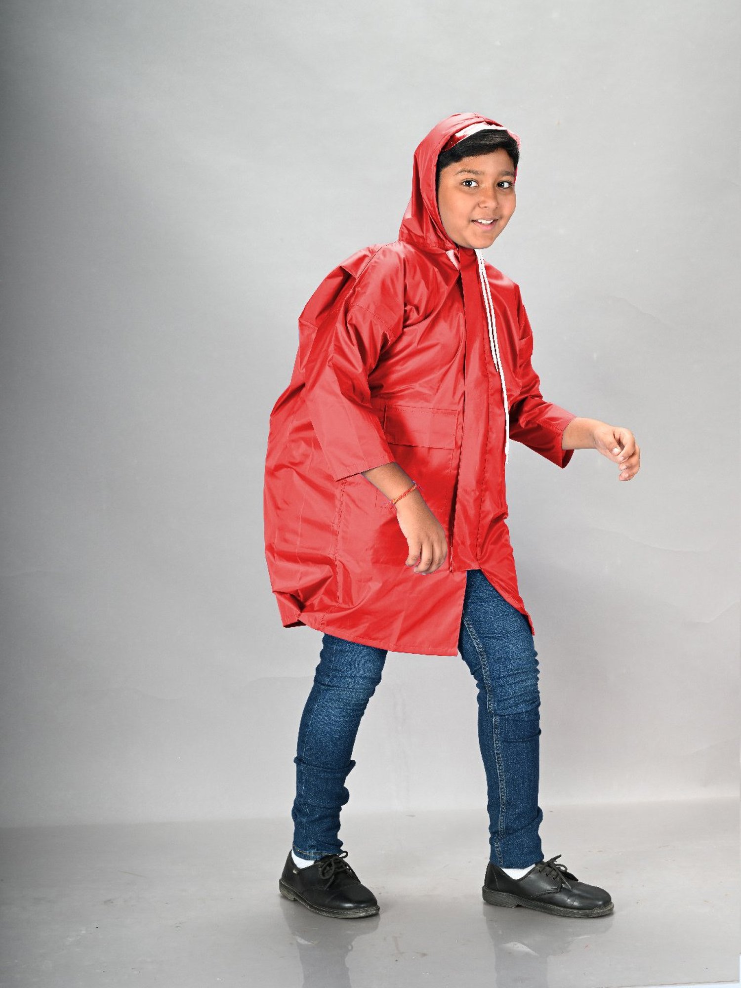 Little Surprise Box Kids Yellow Printed Full Sleeves Raincoat