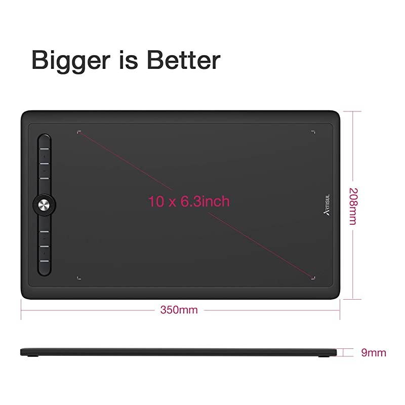 M0610Pro Graphics Drawing Tablet 10x6inch Large Space Digital Tablet Drawing Pen Tablet with 8192 Levels BatteryFree Stylus 8 Express KeysUltralight Tablet 540g Portable Drawing Tablet