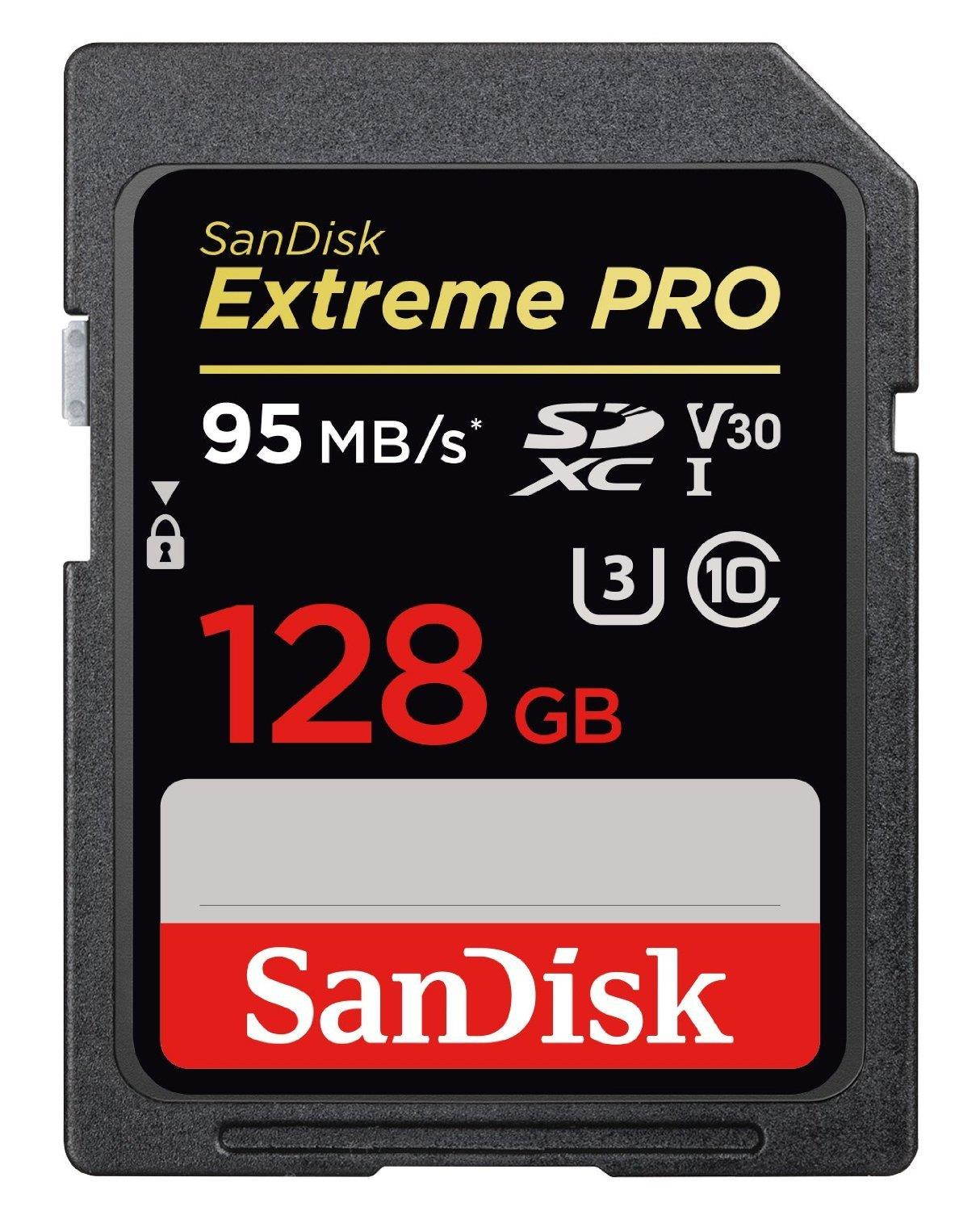 SanDisk Extreme Pro Memory Card Works with Nikon D3400, D3300, D750, D5500, D5300, D500, AW130, W100, L840, A900, P530 Digital Camera SD 4K with Everything But Stromboli Combo Reader (Class 10 128GB)