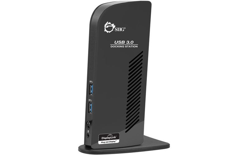 SIIG USB 3.0 Dual Head Docking Station - 6 x USB Ports - Network (RJ-45) - HDMI - DVI