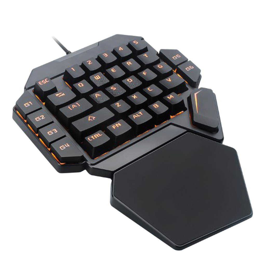 LED Mechanical Keyboard One-Handed Game Keyboard Computer USB Keypad 35 Keys
