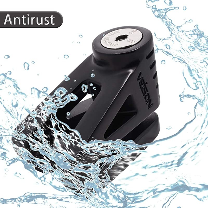 Disc Lock For Motorcycle and Bicycle With 6mm Lock Pin And Remind Cable Heavy Duty Body No Key To LockBlack