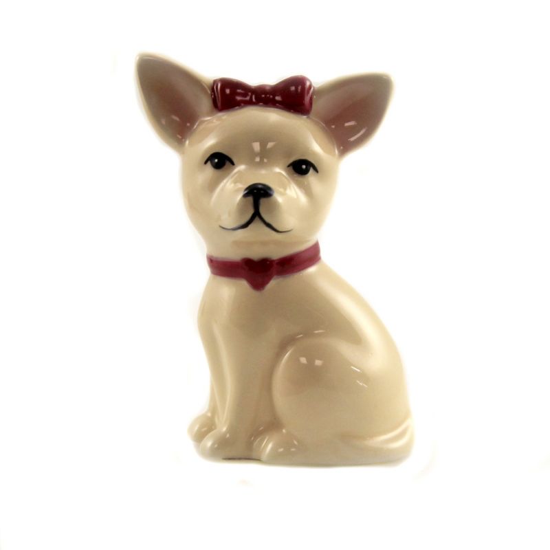 Tabletop 3.5" Chihuahua In Red Shoe Magnetic Pacific Trading  -  Salt And Pepper Shaker Sets