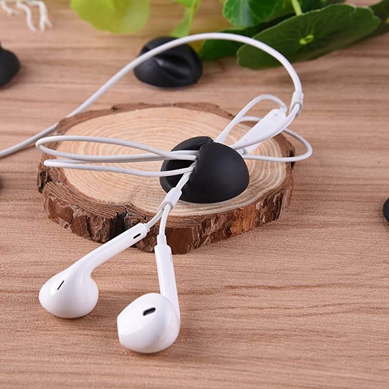 20 Pieces Cable Clips Black Cable Holder Cord Organizer Wire Holder for Cable Wire and Cord Management System