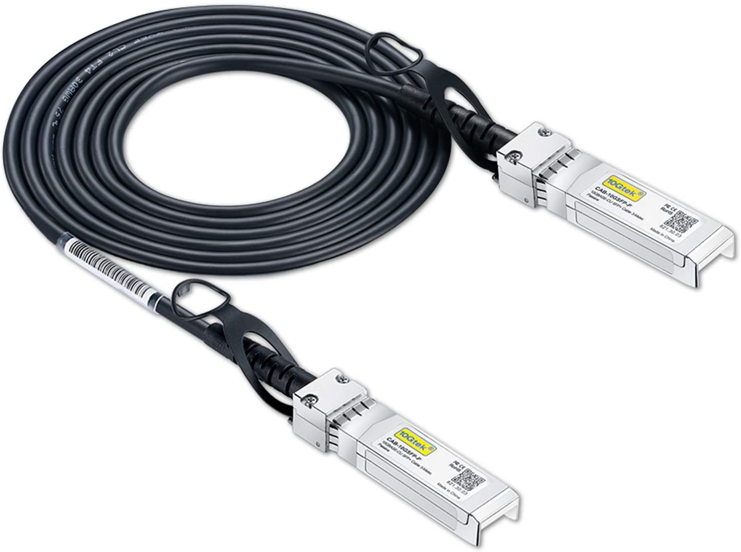 SFP+ DAC Twinax Cable, Passive, Compatible with Cisco SFP-H10GB-CU0.5M, Ubiquiti and More, 0.5 Meter(1.6ft)