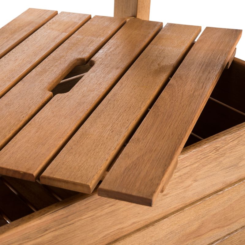 Bertie Tea Trolley - Teak - Safavieh