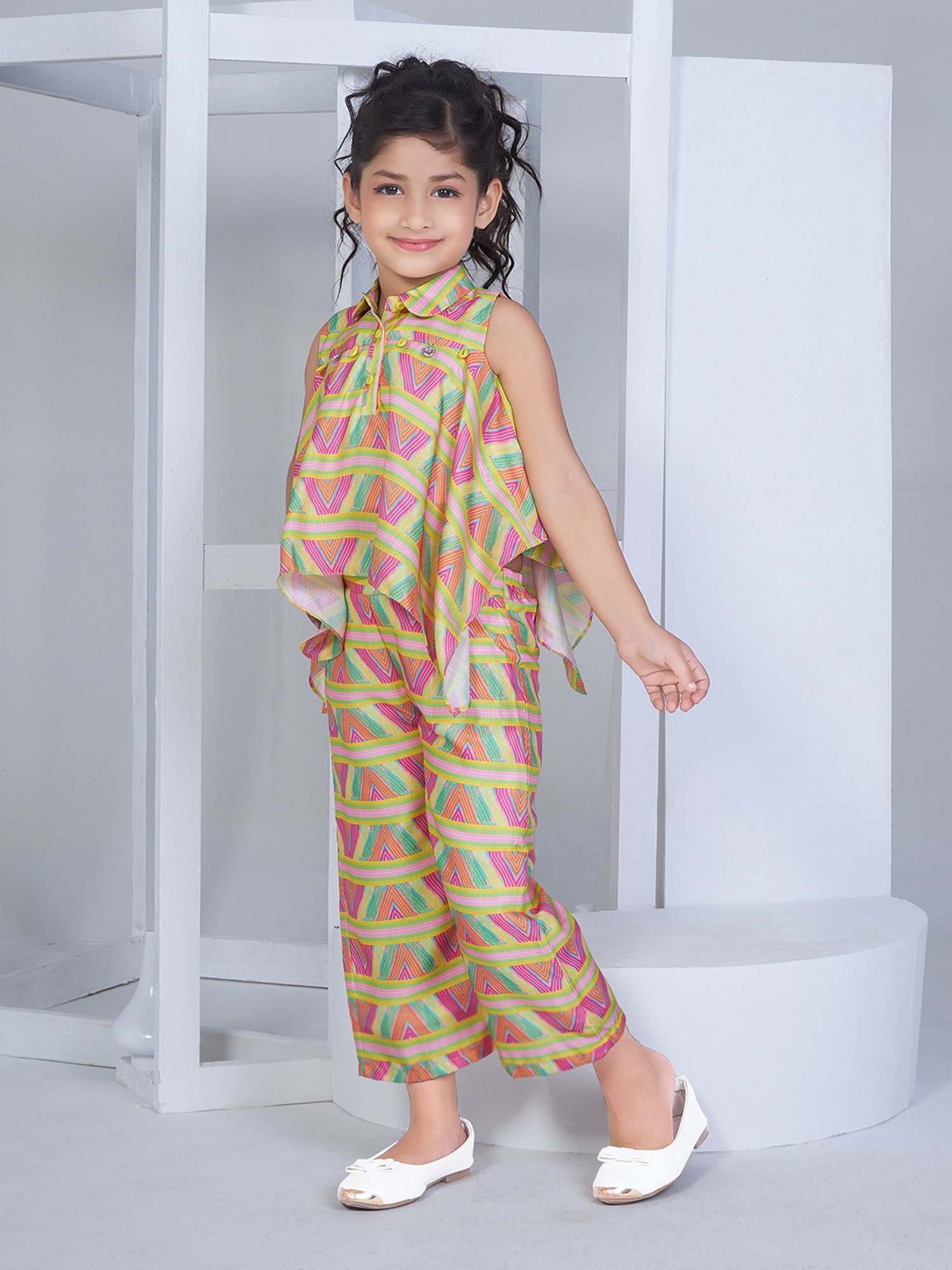 Peppermint Kids Multicolor Printed Top with Pants