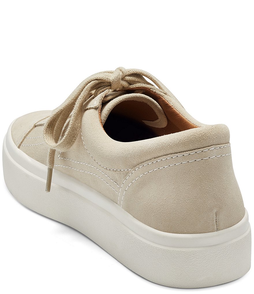 Lucky Brand Tezra Suede Canvas Lace-Up Sneakers