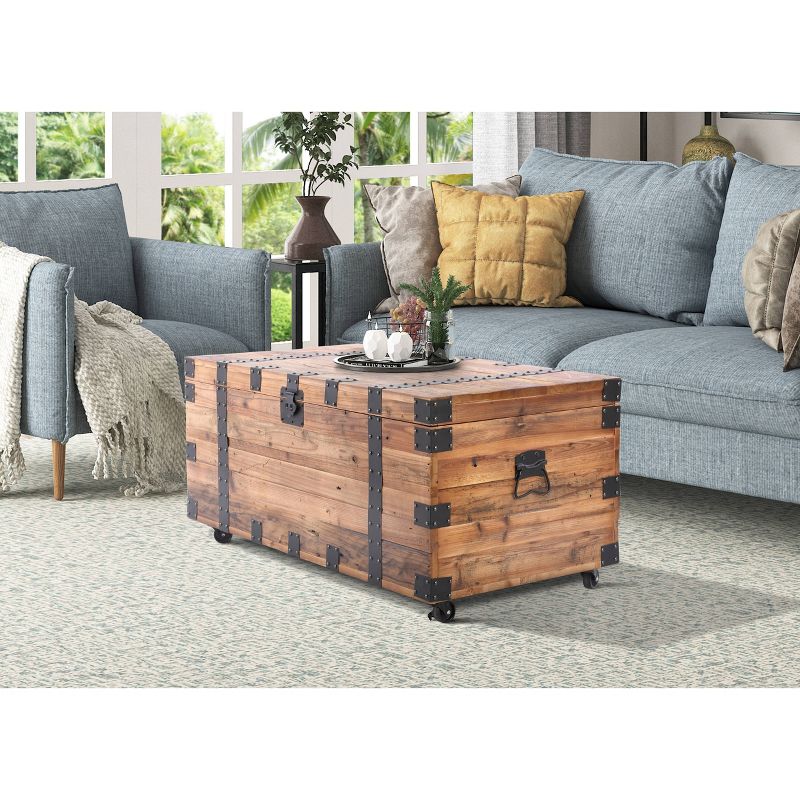 Ambrose Trunk Table Brown/Black - Summerland Home