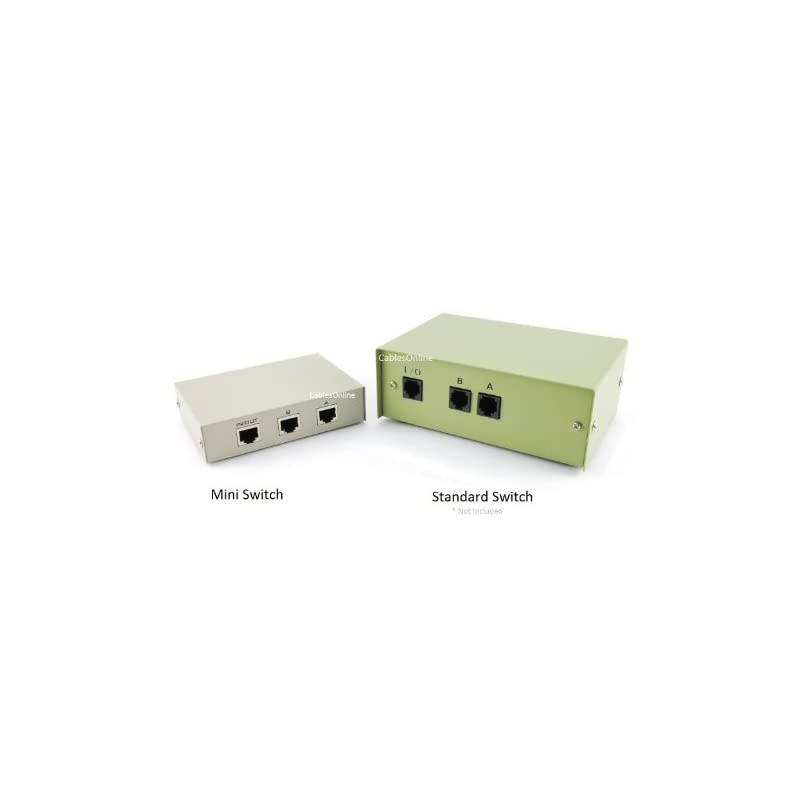 Compact 2Way RJ45 Ethernet Network Push Button Metal Mini Switch Box SB034P