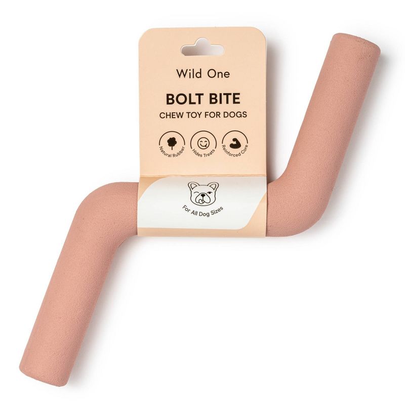 Wild One Bolt Bite Chew & Treat Toy for Dogs - Pink
