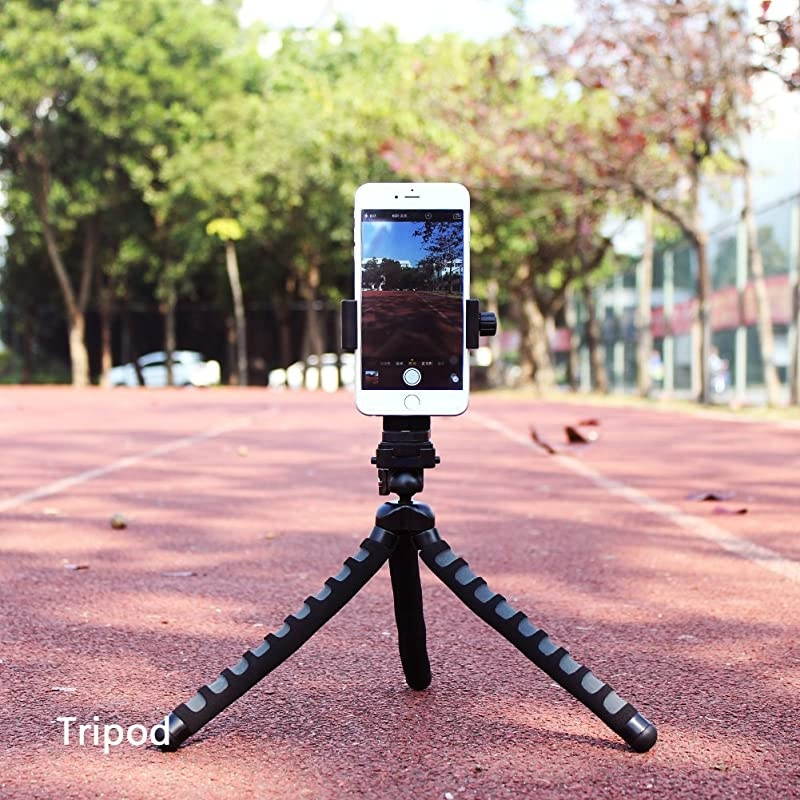 2pcs Universal Cell Phone Tripod Mount Adapter Smartphone Holder Mount Clip for iPhone 8 8plus X, 7 7plus 6 6s 6plus, Samsung, Huawei P9 Honor 8 and More Phones, Selfie Monopod Adjustable Clamp