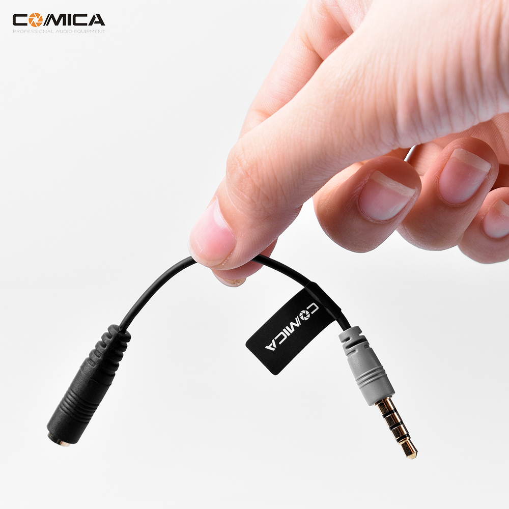 CoMica Female 3.5mm Audio Cable Converter Microphone Cable Adapter for Iphone/Ipad/Samsung/Huawei Smartphone TRS TRRS Adapter (1pcs)