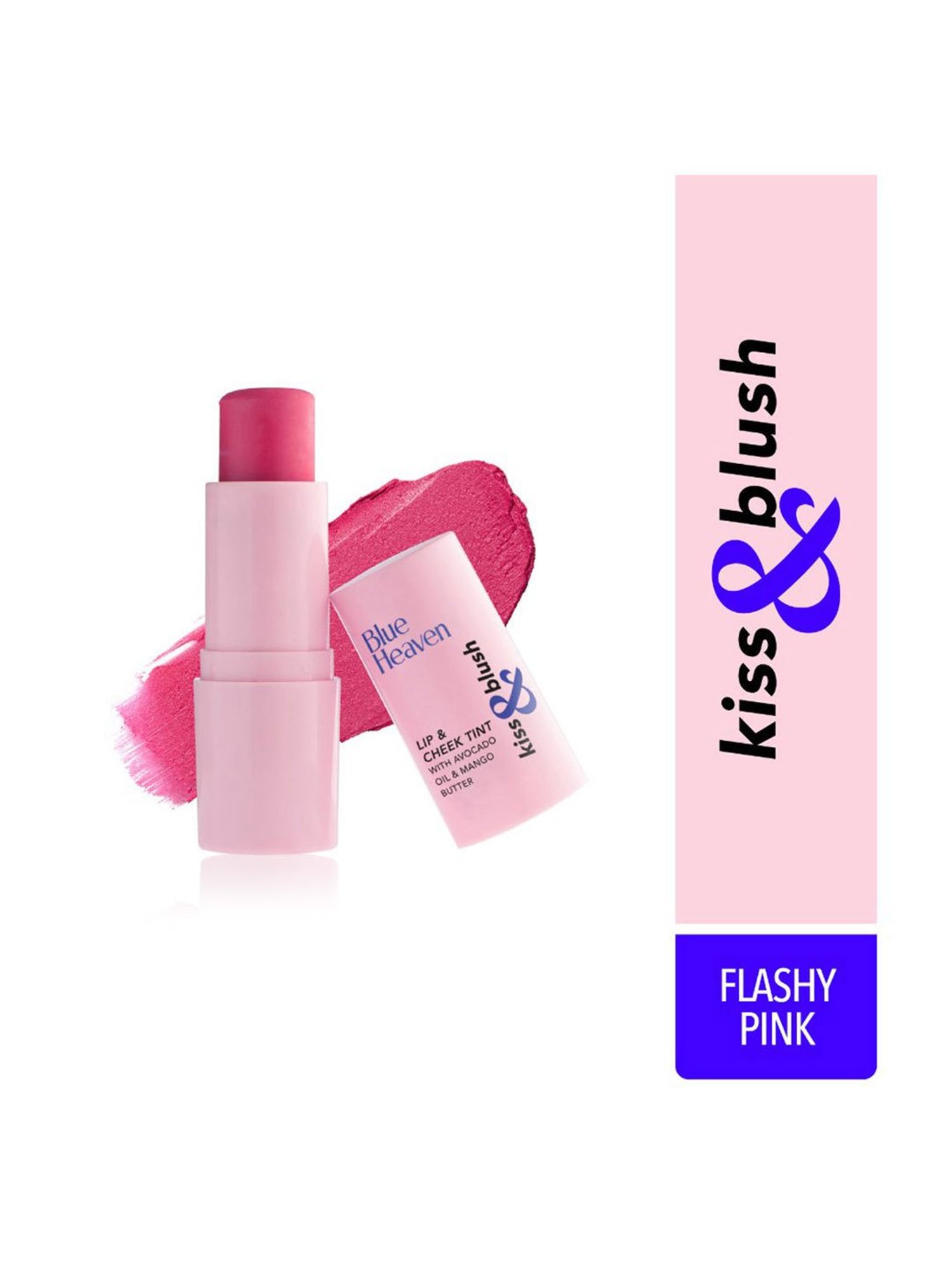 Blue Heaven Kiss & Blush Lip & Cheek Tint Flashy Pink - 8.5 gm