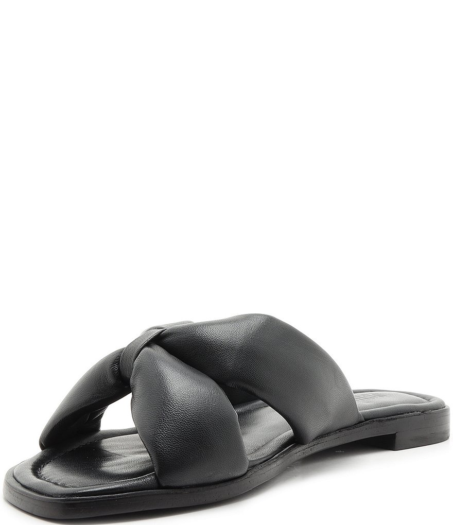 Schutz Fairy Leather Slide Sandals