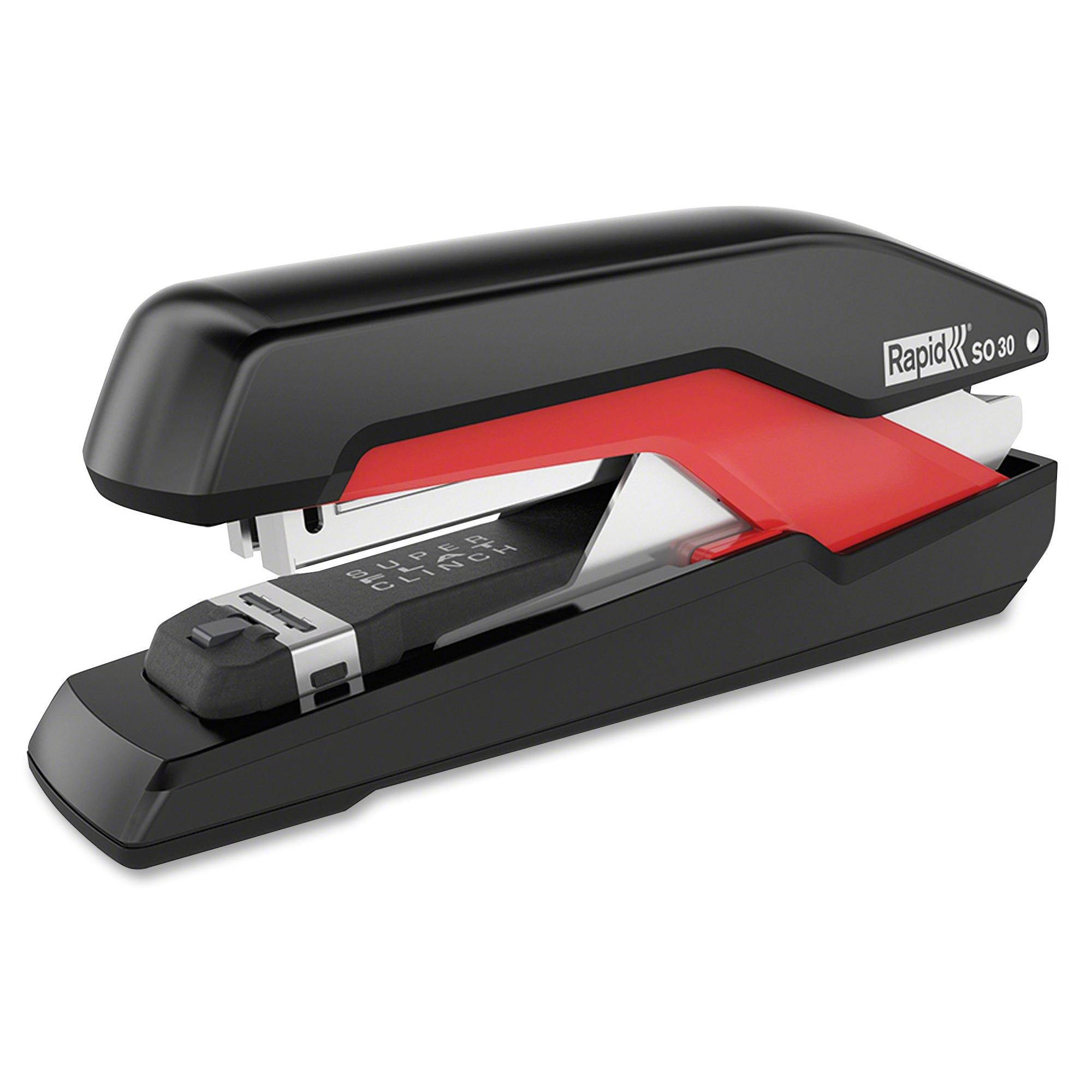 Rapid Supreme Omnipress SO30 Full Strip Stapler 30-Sheet Capacity Black/Red