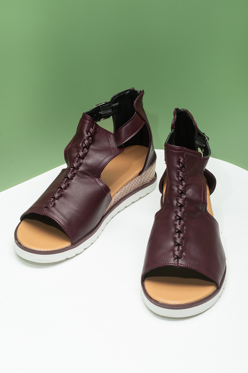 Aetrex Jillian Sport Leopard Print EVA Water Friendly Wedge Sandals