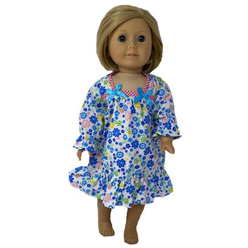 The Queen's Treasures Little House on the Prairie Green Calico Dress, Bonnet & Apron for 18" American Girl Dolls