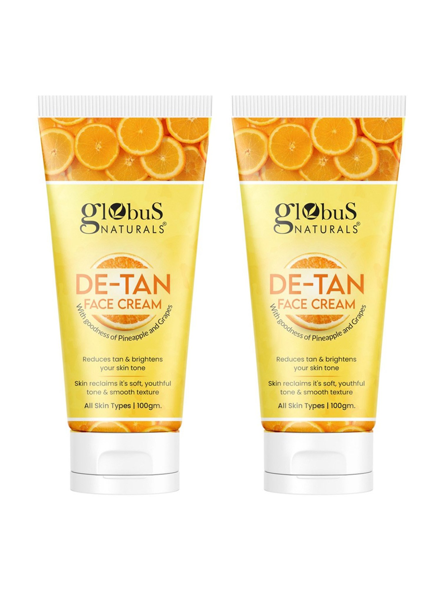 Globus Naturals De-Tan Face Cream - Pack of 5
