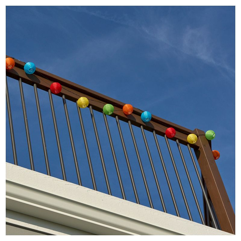 17.9' Smart Living Chinese Outdoor Lantern 20ct. Solar String LED Light