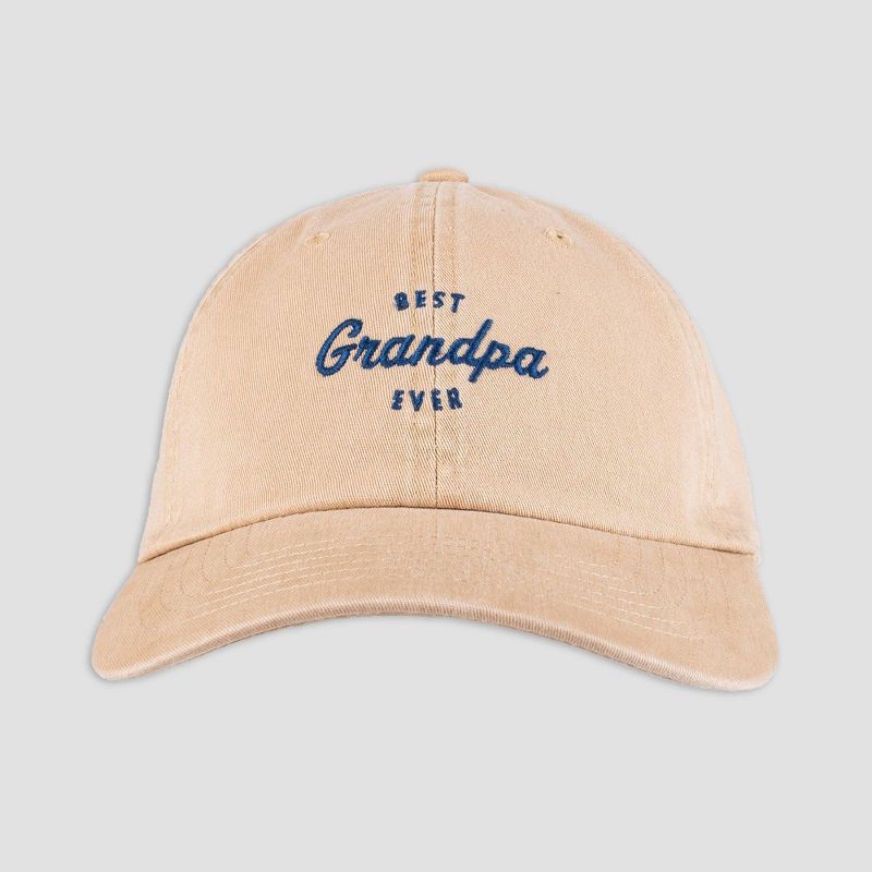 Wemco Men's Father's Day Best Grandpa Ever Baseball Hat - Khaki One Size