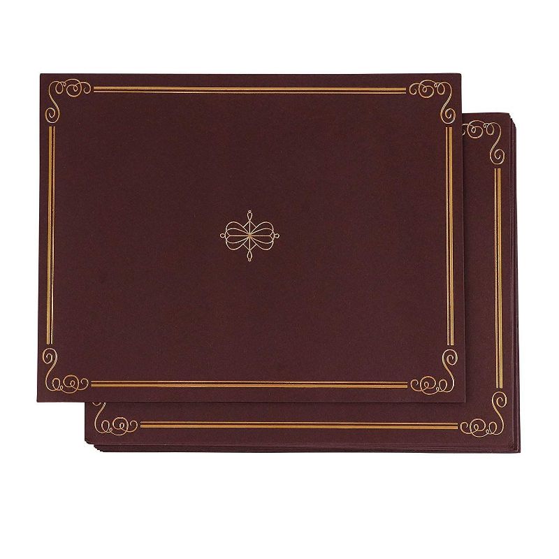 Best Paper Greetings 12-Pack Brown Certificate Holders Cover for 11 x 8.5 Diploma Letter Award Document