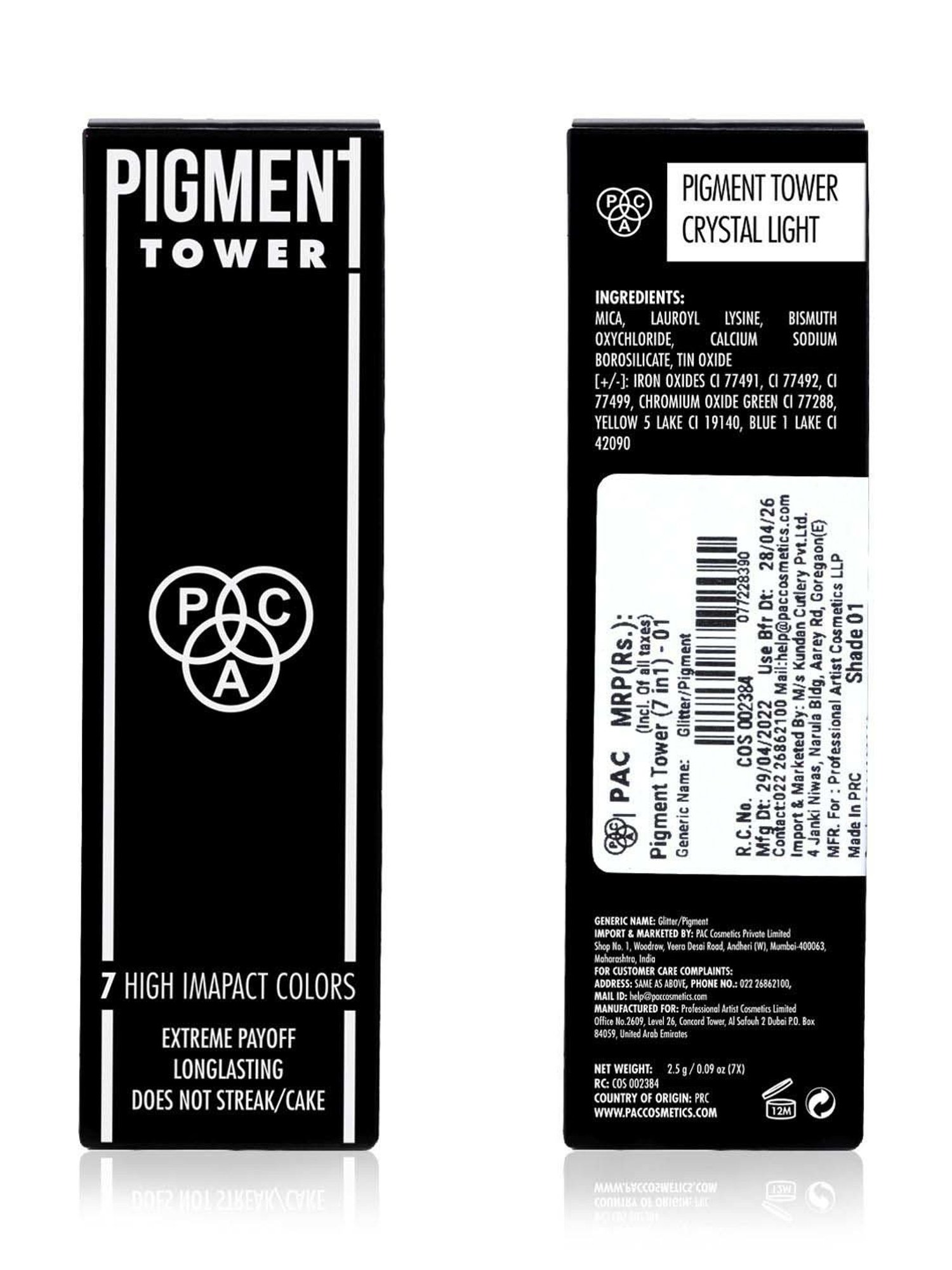 PAC Pigment Tower 7 in 1 - Crystal Light - 17.5 gm