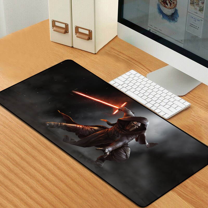 HISPETECH Star Wars Mouse Pad 800x300mm Large Mouse Pad Locking Edge Nature Rubber Computer Gaming Mousepad XL for PC Laptop Desktop