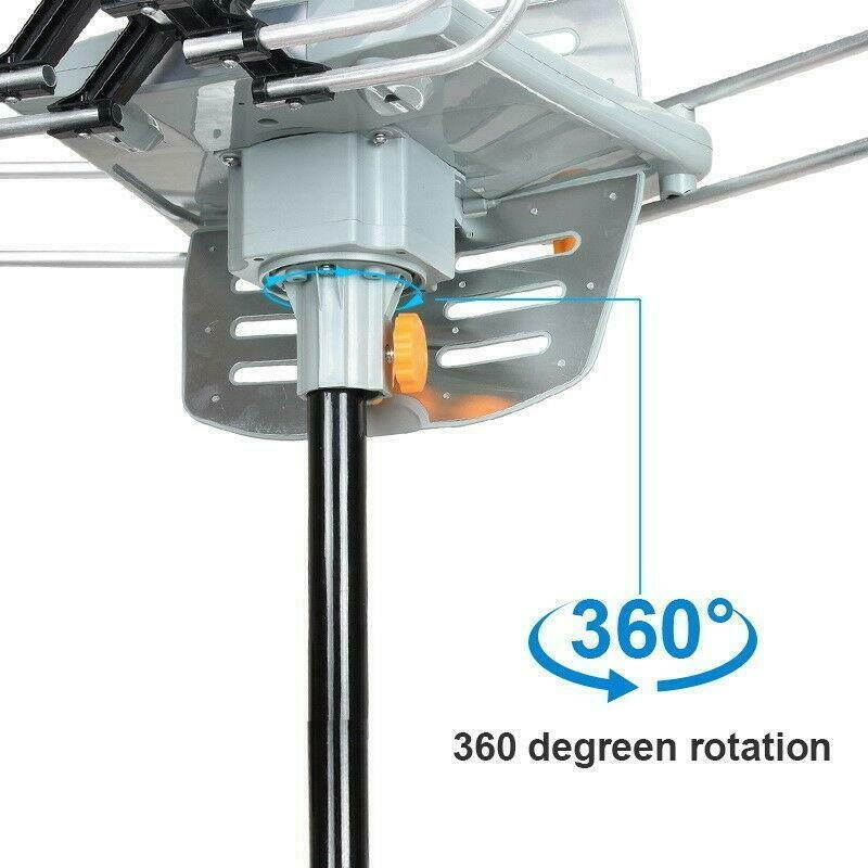 HDTV Antenna Amplified Digital TV Antenna 150Mile 360 Roton Outdoor With Pole