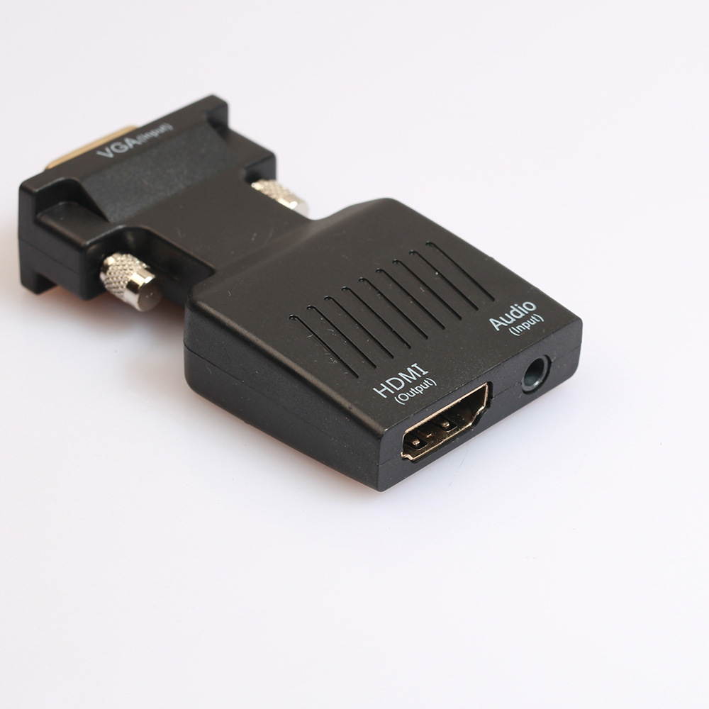 HaiBlue 1080P VGA To HDMI Converter With Audio Adapter USB Cable