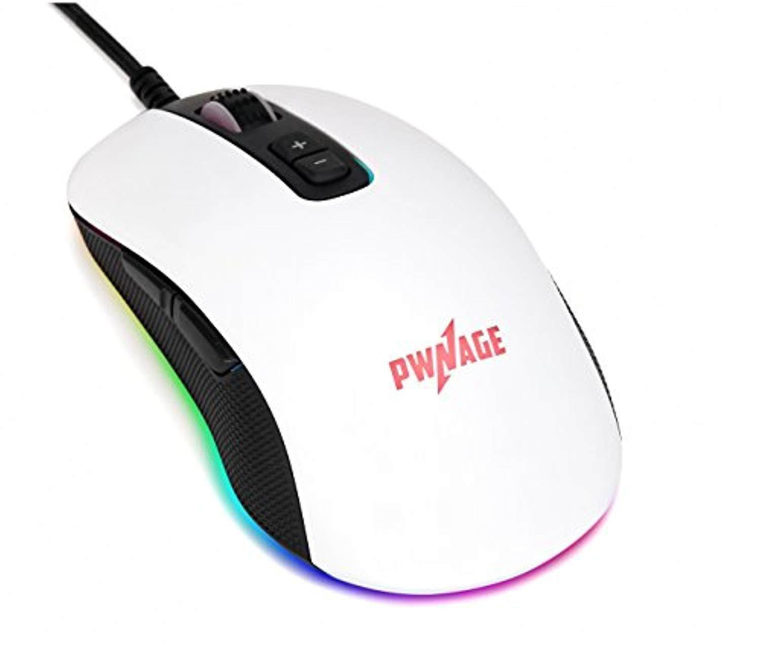 pwnage - gaming mouse - altier pro tournament edition - 3360 optical sensor - wired rgb 16.8 million spectrum lighting - 7 prog