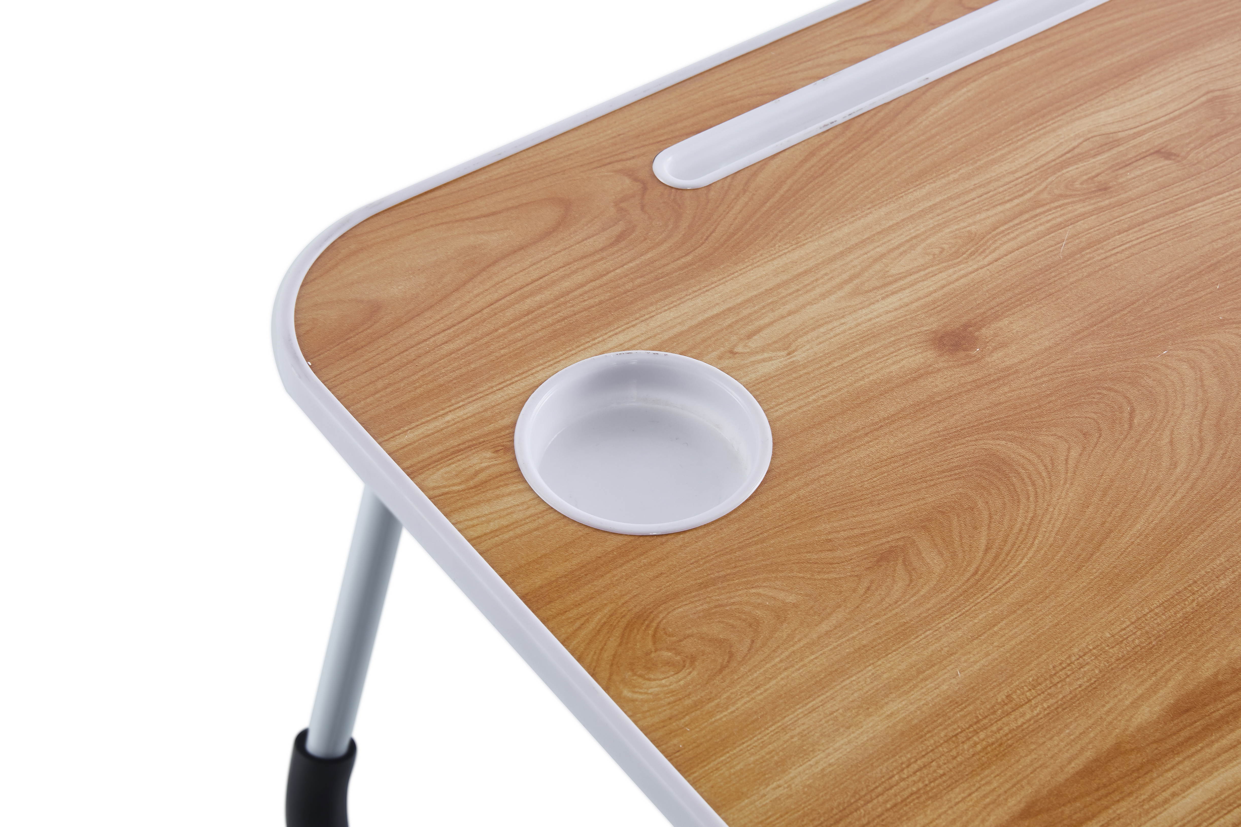 Laptop Desk,  Portable Laptop Bed Tray Table Notebook Stand Reading Holder with Foldable Legs & Cup Slot for Eating Breakfast, Reading Book, Watching Movie on Bed/Couch/Sofa