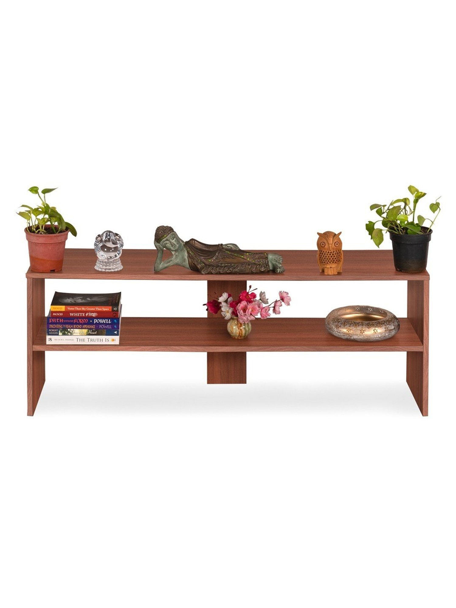 Delite Kom Flex Flowery Wenge & Acacia Dark Engineered Wood TV Entertainment Unit