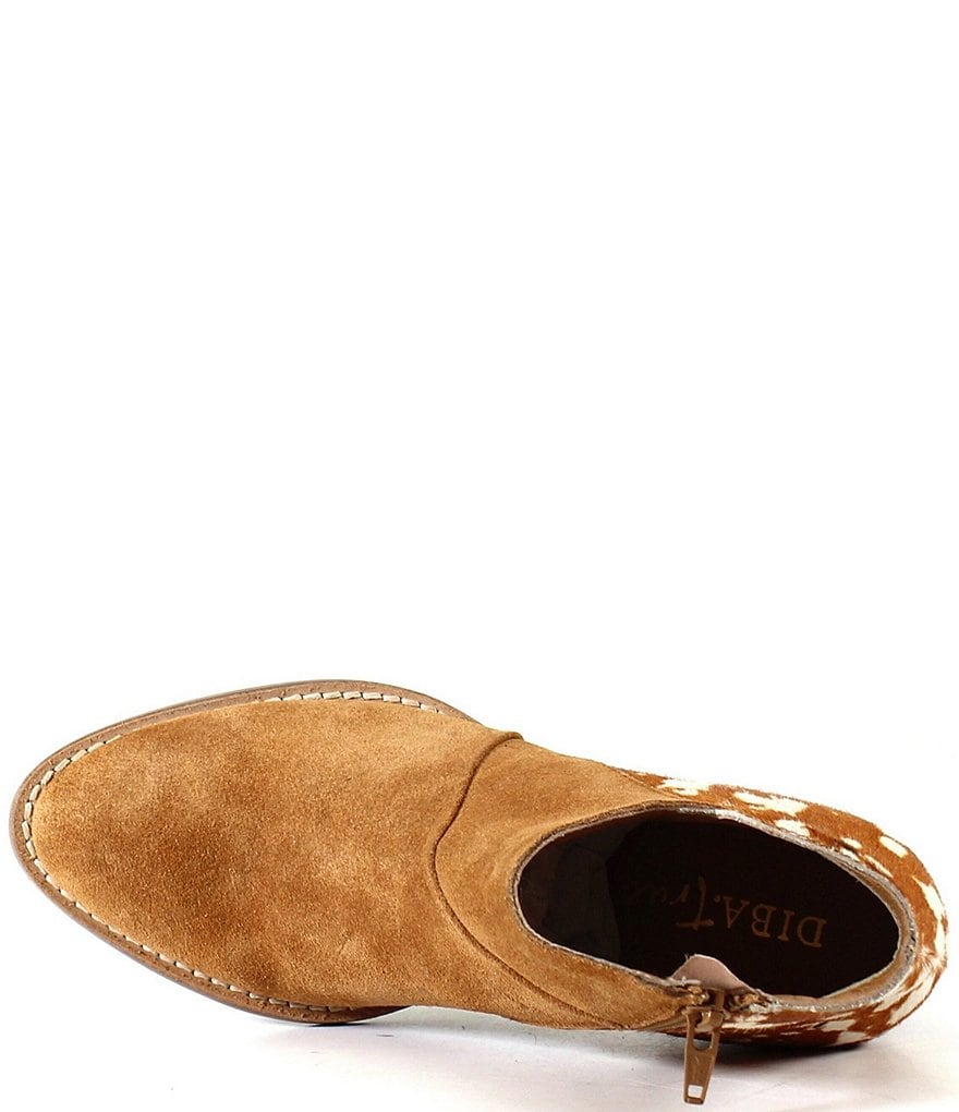 Diba True Sea Sons Printed Calf Hair Western Suede Booties