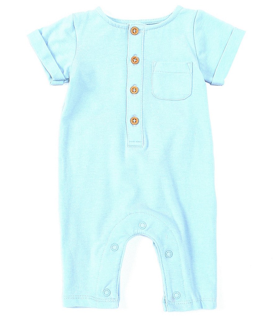 First Wave Baby Boys Newobron-9 Months Button Front Coverall