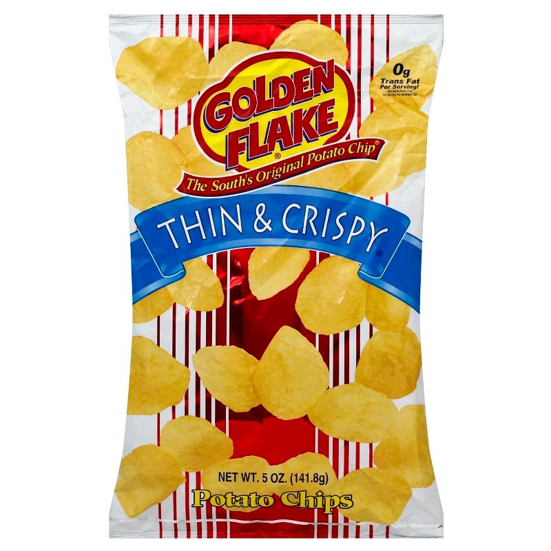 Golden Flake Thin & Crispy Potato Chips - 5oz
