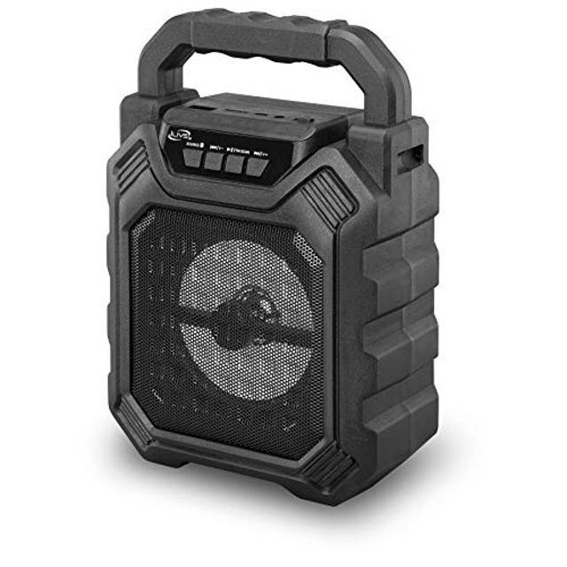 iLive ISB199B Wireless Tailgate Party Speaker, with LED Light Effects and Built-in Rechargeable Battery, Black