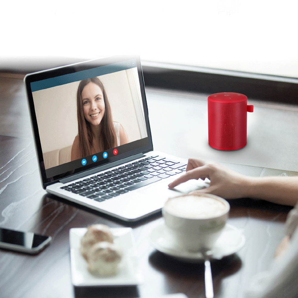 Mini Outdoor Waterproof BT Speaker Portable Stereo Wireless Speakers With Mic TF Card Series Connection Black