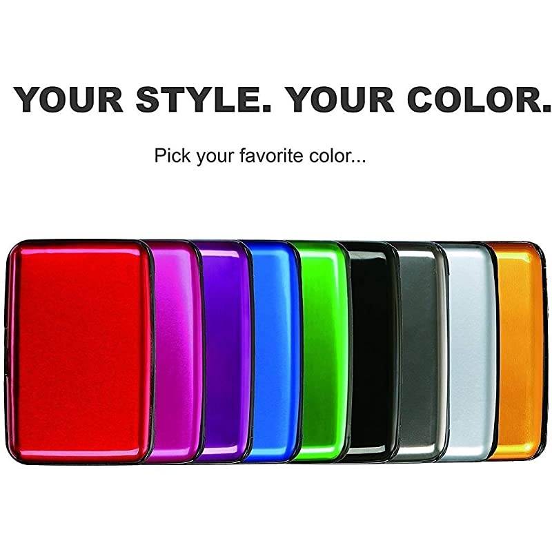 Credit Card Protector RFID Blocking Aluminum 7 Slots RFID Wallets for Women Men Business Card Holders for ID Credit Cards