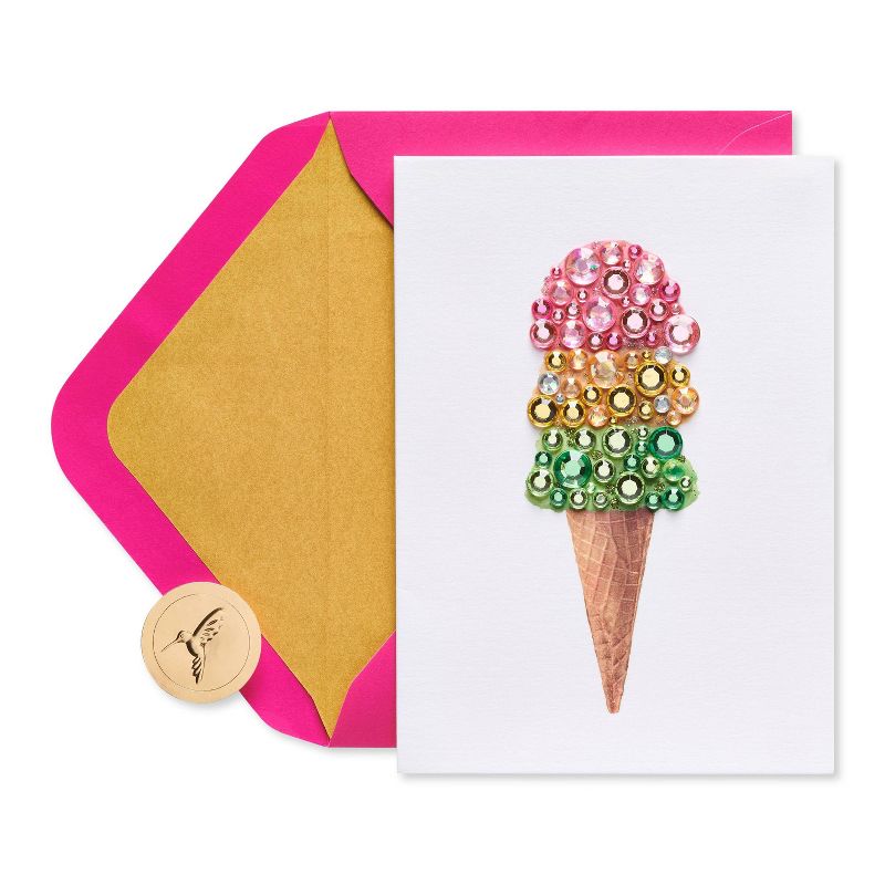 Gem Ice Cream Cone Card - PAPYRUS