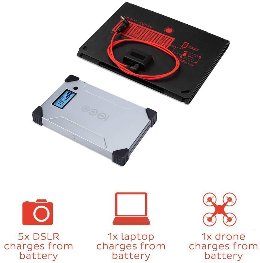 Voltaic Systems Arc 20 Watt Rapid Solar Laptop Charger, 24,000mAh | Includes a USB-C PD Battery Pack (Power Bank) and 2 Year Warranty | Powers Laptops Including MacBook