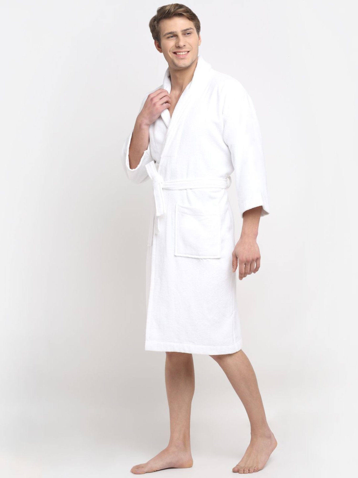 Trident Comfort Living Grey Cotton 380 GSM Bathrobe