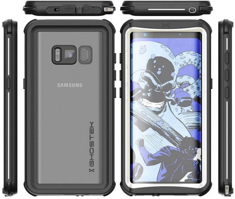 Ghostek Nautical Galaxy S8 Plus Waterproof Case with Screen Protector Extreme Rugged Heavy Duty Protection Full Body Sealed Shell Underwater Shockproof for 2017 Galaxy S8 Plus (6.2 Inch) - (Black)